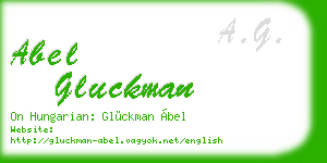abel gluckman business card